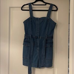 Olivaceous Blue Denim Mini Dress